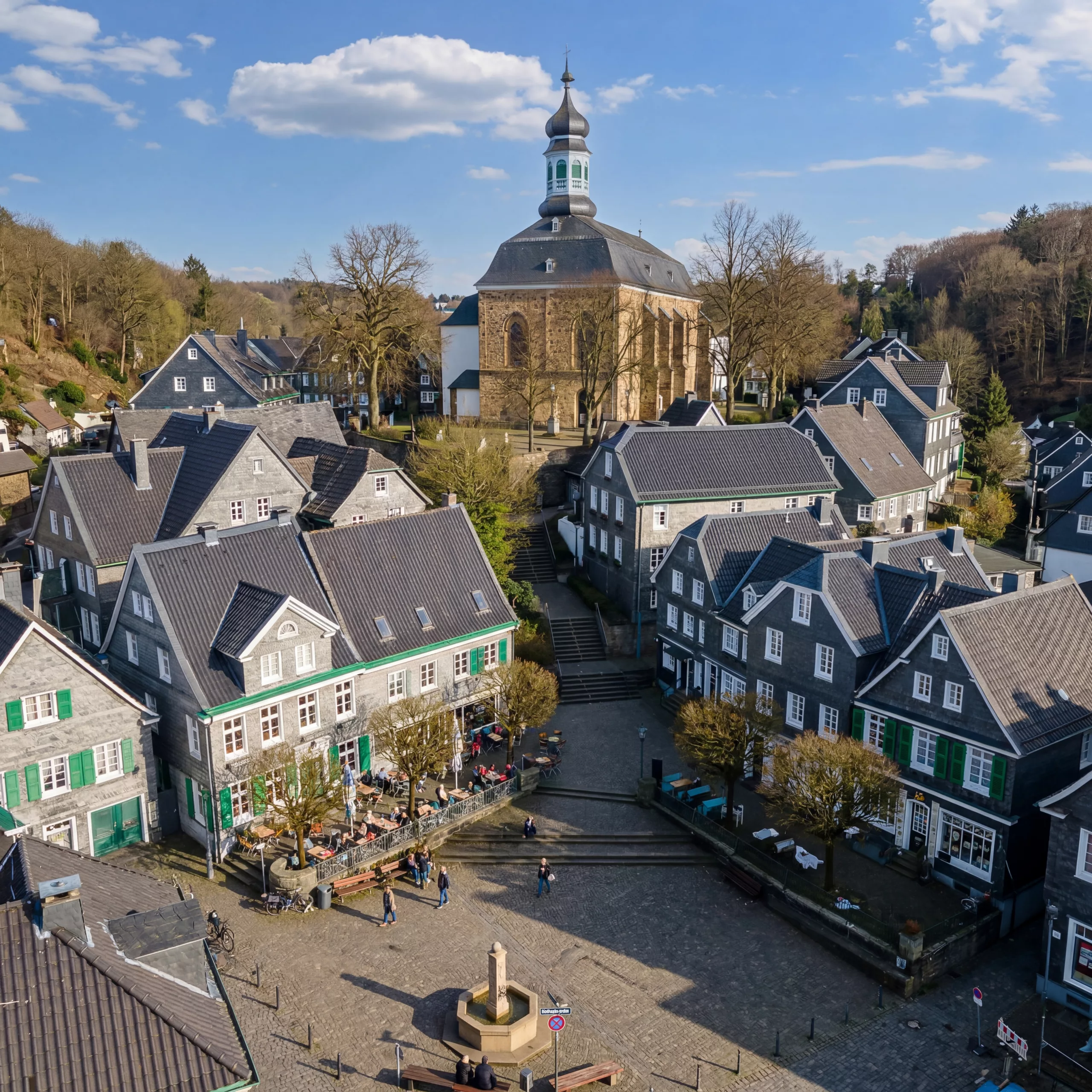 Solingen Innenstadt Vogelperspektive 